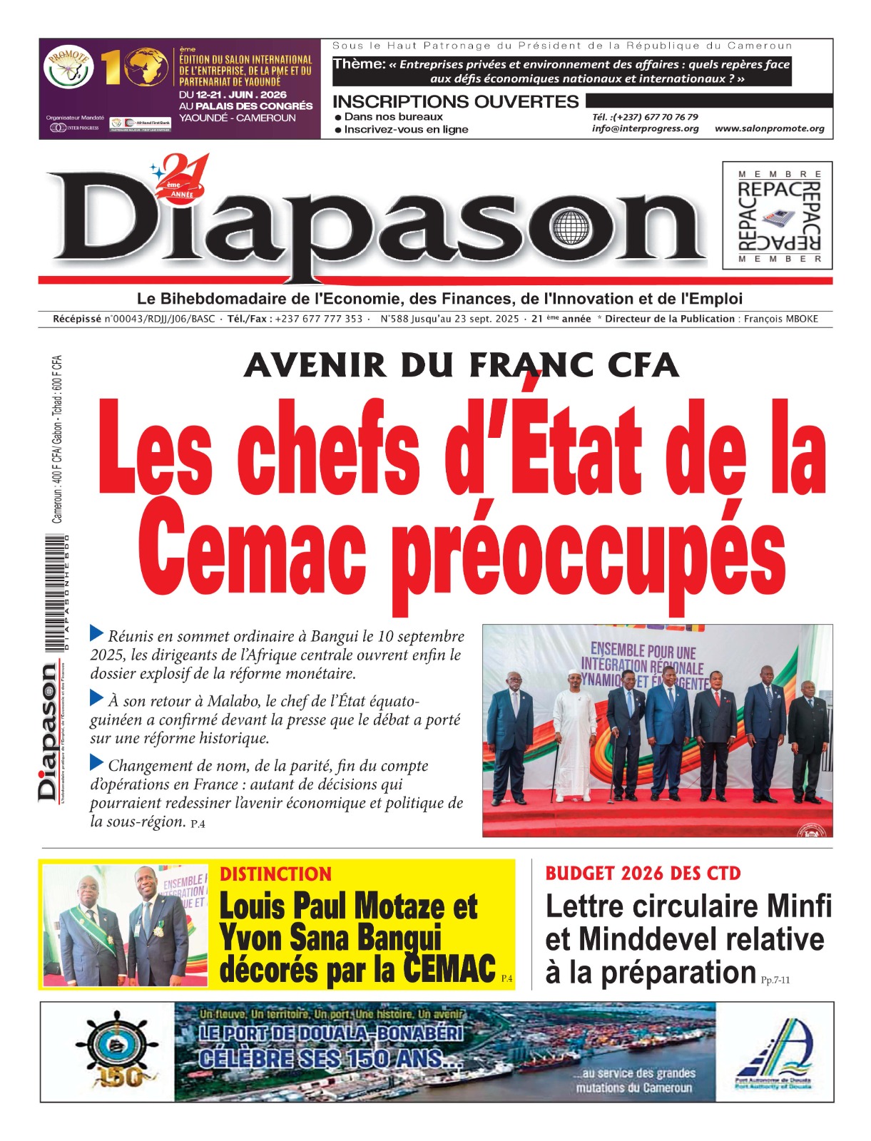 Journal Diapason numéro 588
